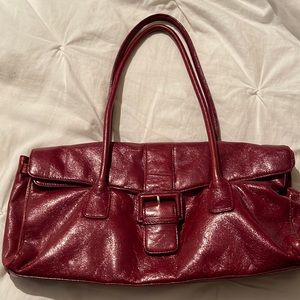 HOBO International Purse Shoulder Bag Red Leather